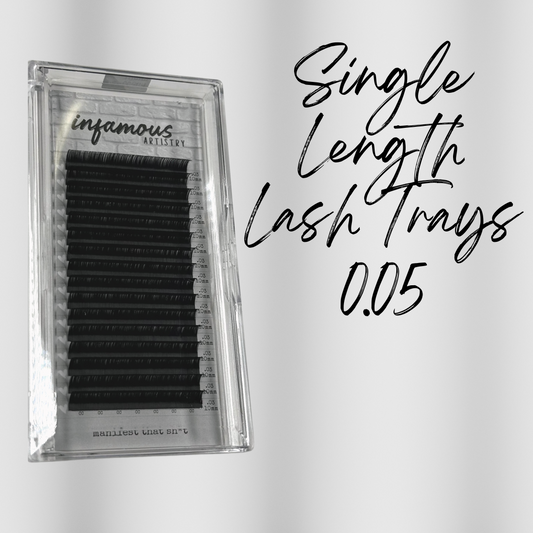 Single Length Lash Trays - 0.05