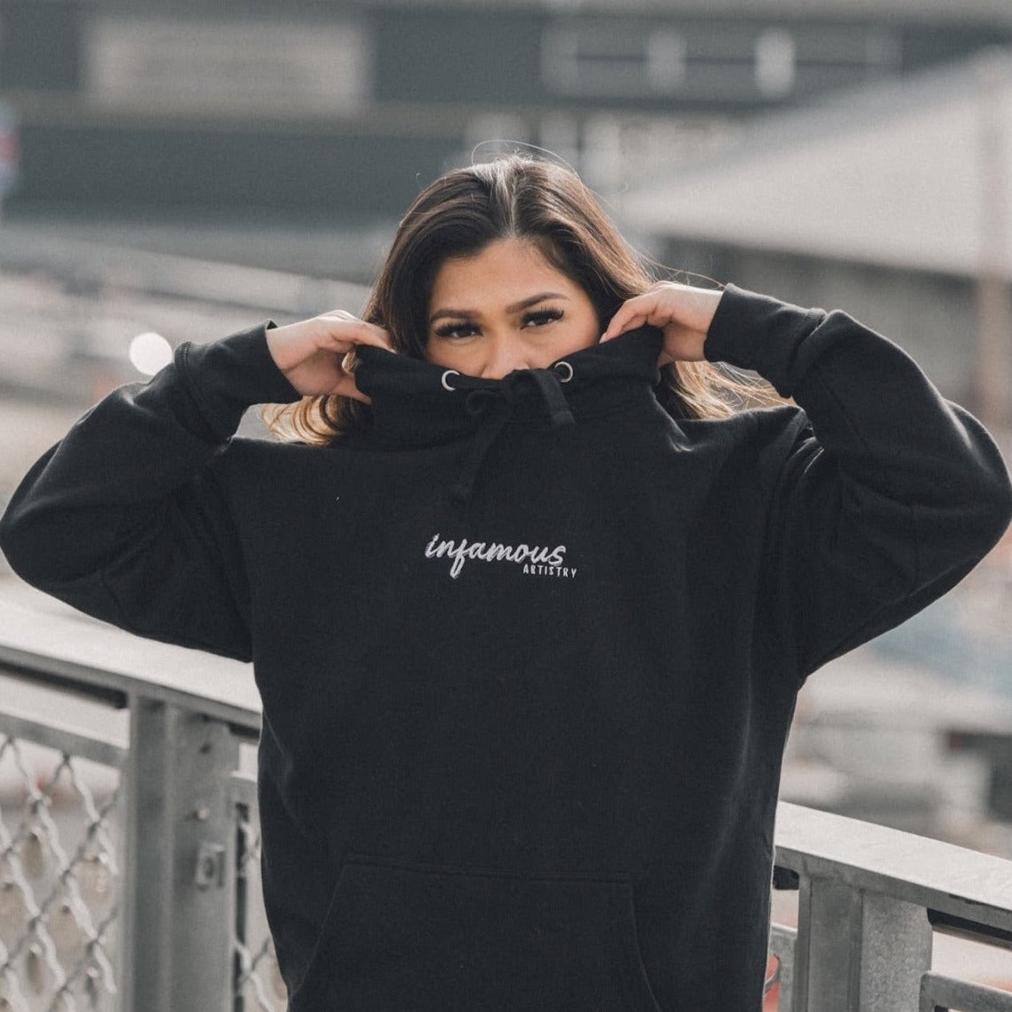 LASHES Hoodie -black-
