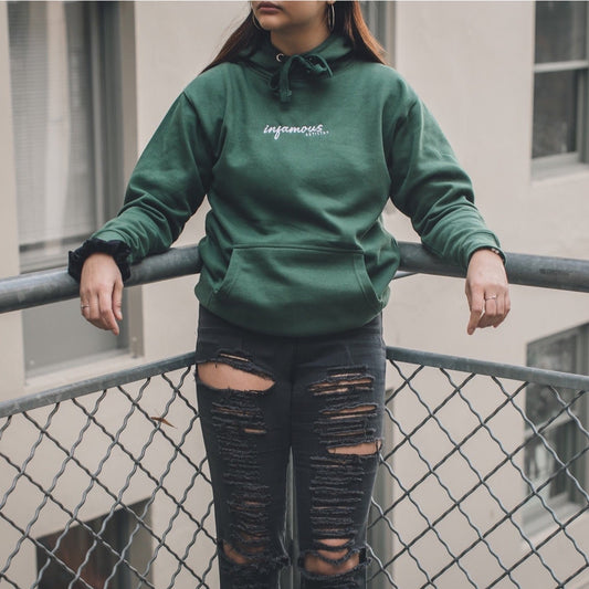 LASHES Hoodie -forest green-